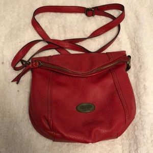 Red crossbody purse